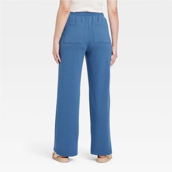 Women’s Mid a Rise Pull On Knit Utility Pants. Blue. M - Picture 3 of 14